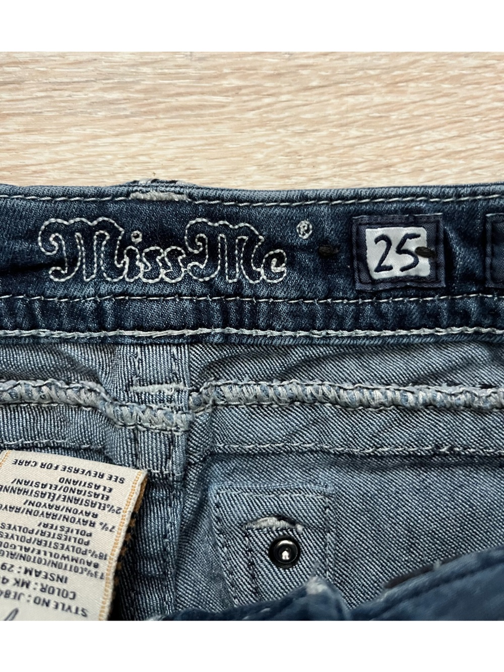 Miss Me Women’s Dark Blue Signature Bootcut Jeans - Size 25 - Picture 3 of 8
